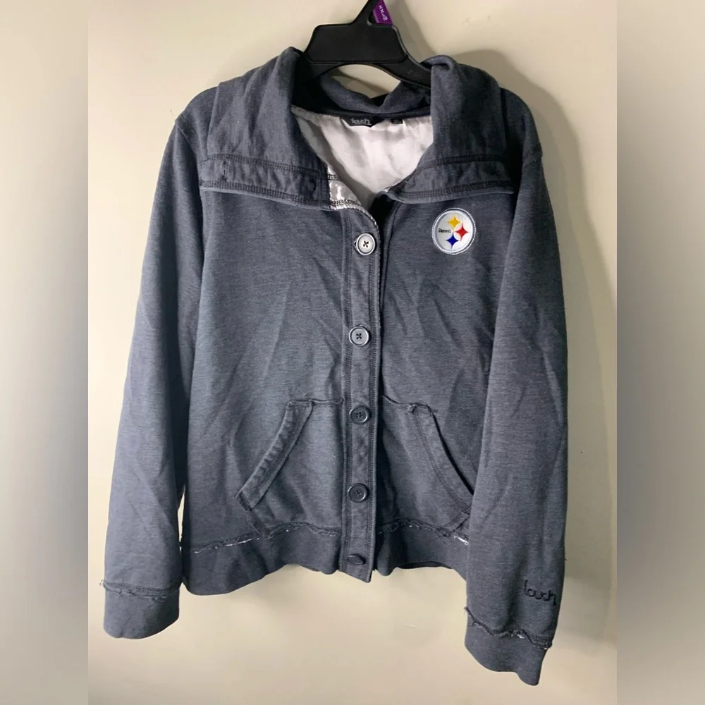 Women’s XL Pittsburgh Steelers Football NFL button up jacket